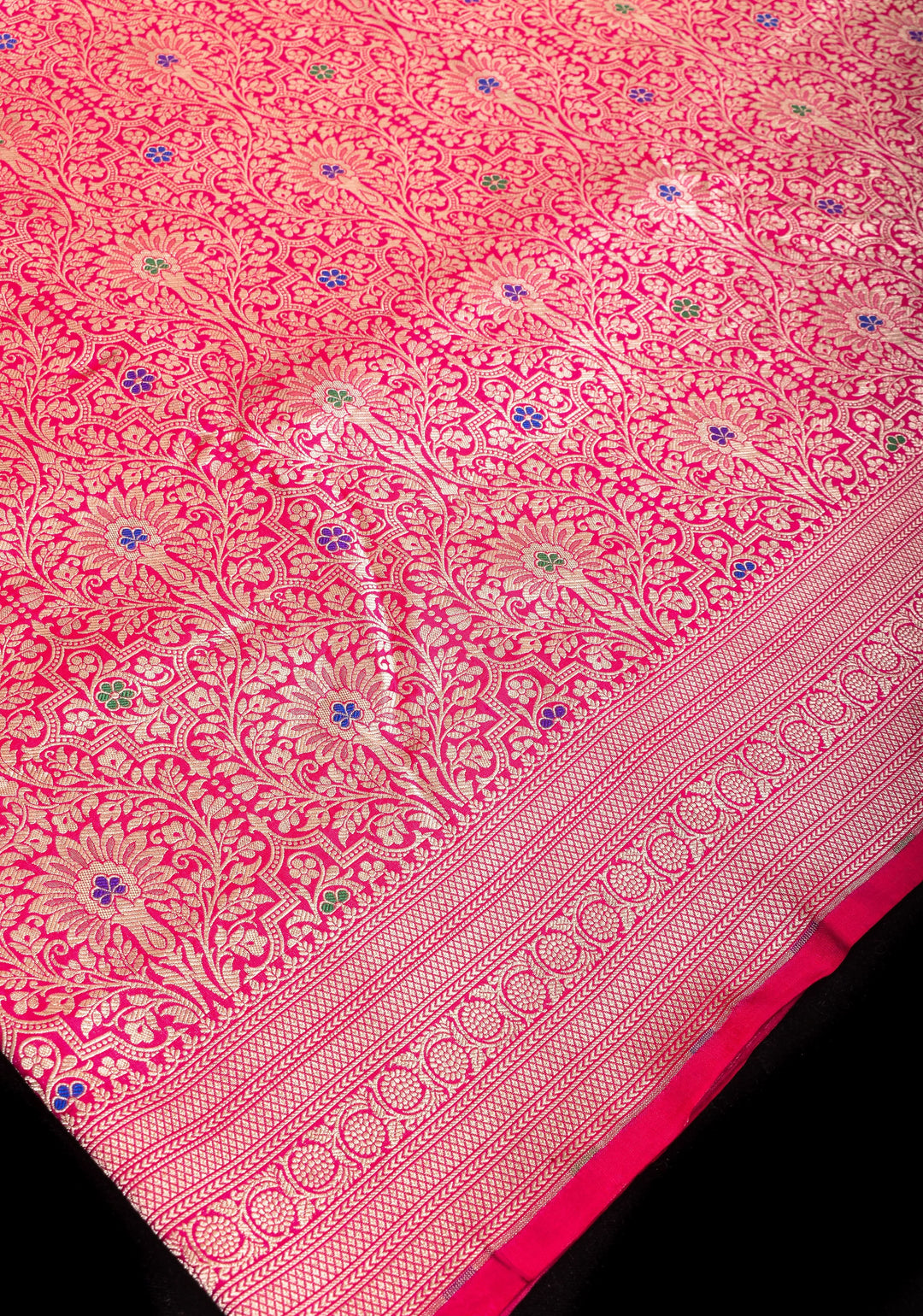 Red Exquisite and Intricate Banarasi Katan Silk Saree with Meenakari Brocade   | SILK MARK CERTIFIED