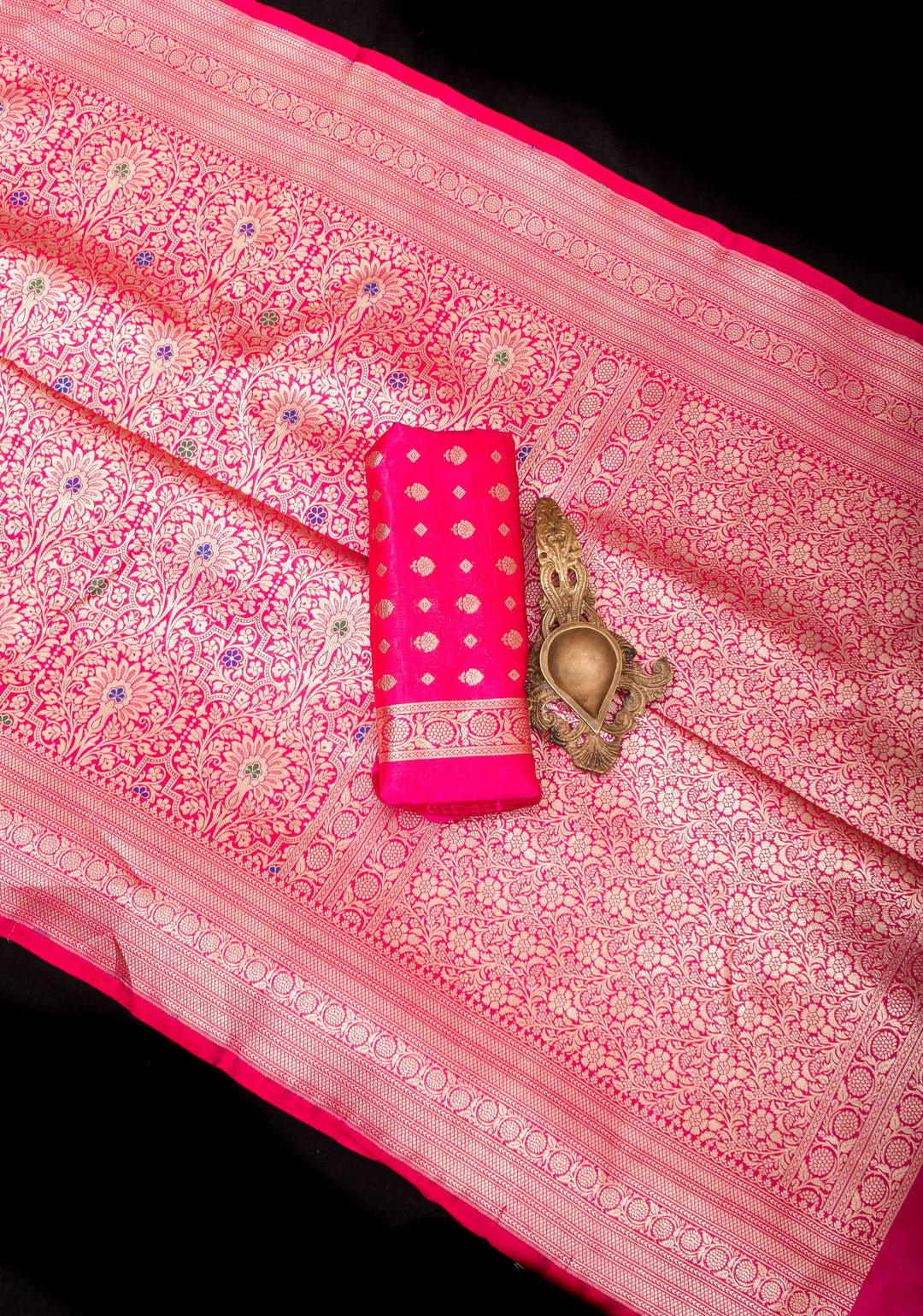 Red Exquisite and Intricate Banarasi Katan Silk Saree with Meenakari Brocade   | SILK MARK CERTIFIED