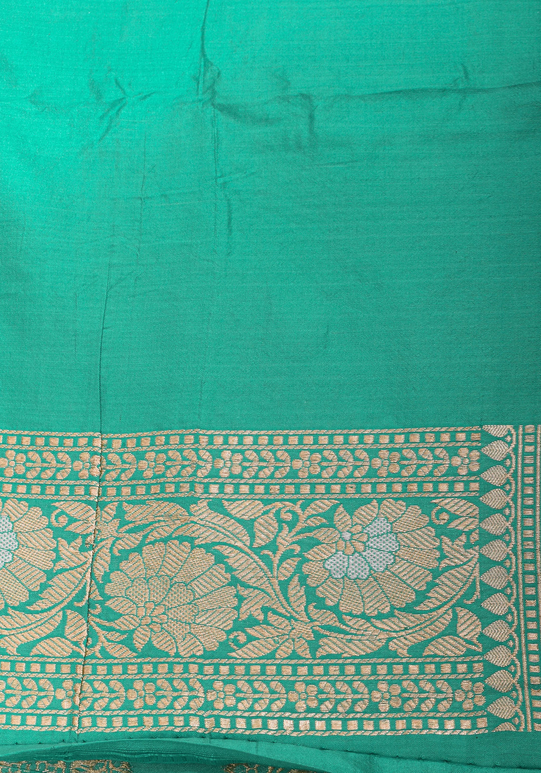Cyan Alfi  Pure Katan Silk Banarasi Saree with Floral Jaal Weave | SILK MARK CERTIFIED