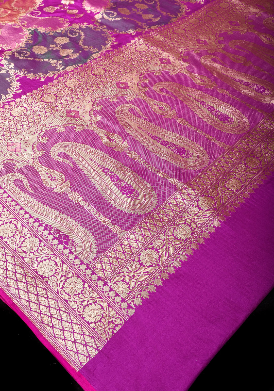 Exquisite Multicolor  Rangkaat Design Banarasi Katan Saree with Paisley Jaal Zari Detailing | SILK MARK CERTIFIED