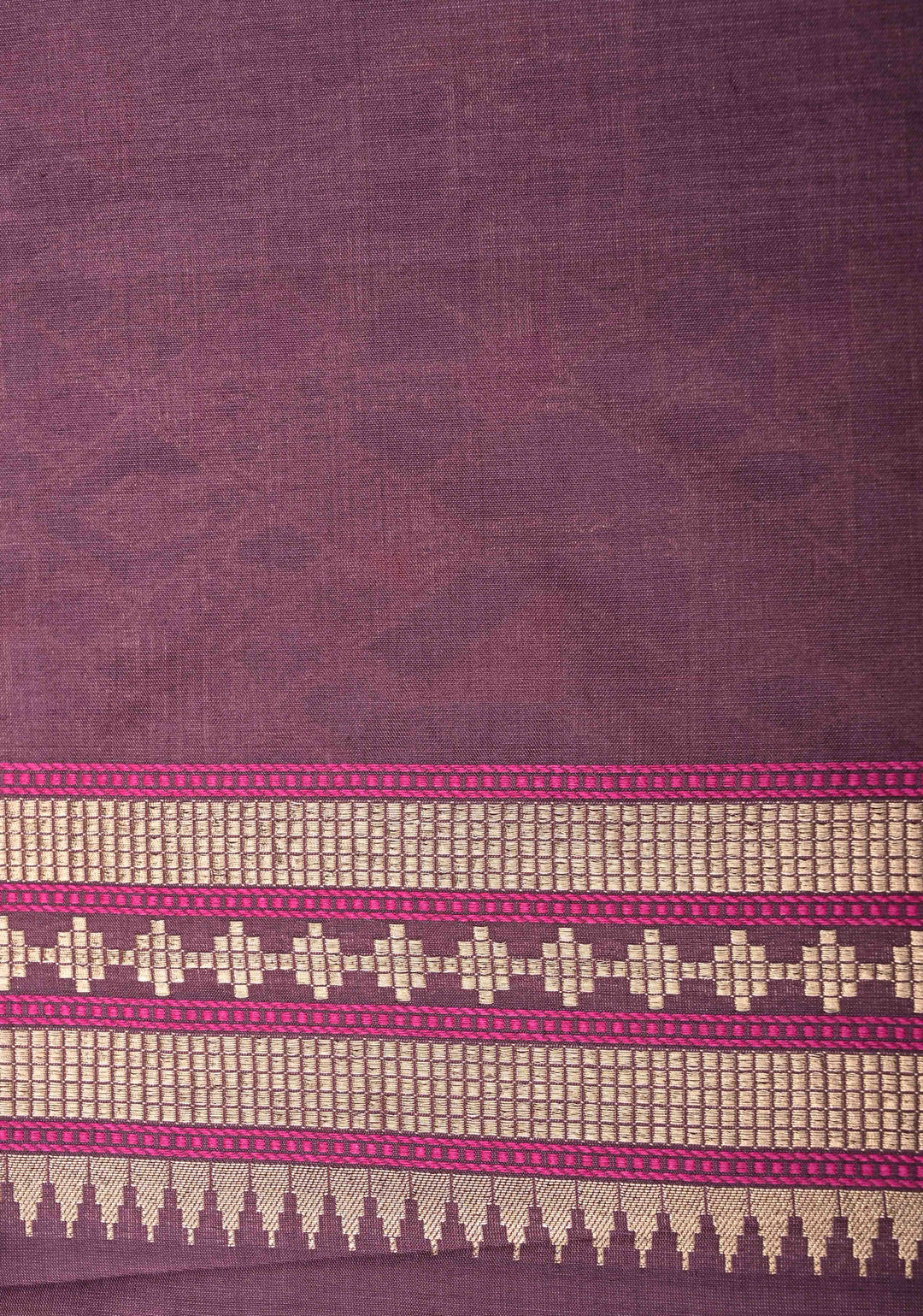 Mauve Taupe Banarasi Meenakari Geometric Brocade Katan Silk Saree with Zari Border | SILK MARK CERTIFIED