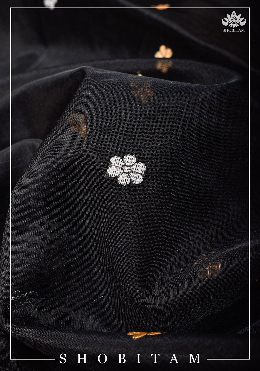 Exquisite Banarasi Kora Silk Saree in Black with Sona Rupa Zari and Resplendent Pallu  | SILK MARK CERTIFIED