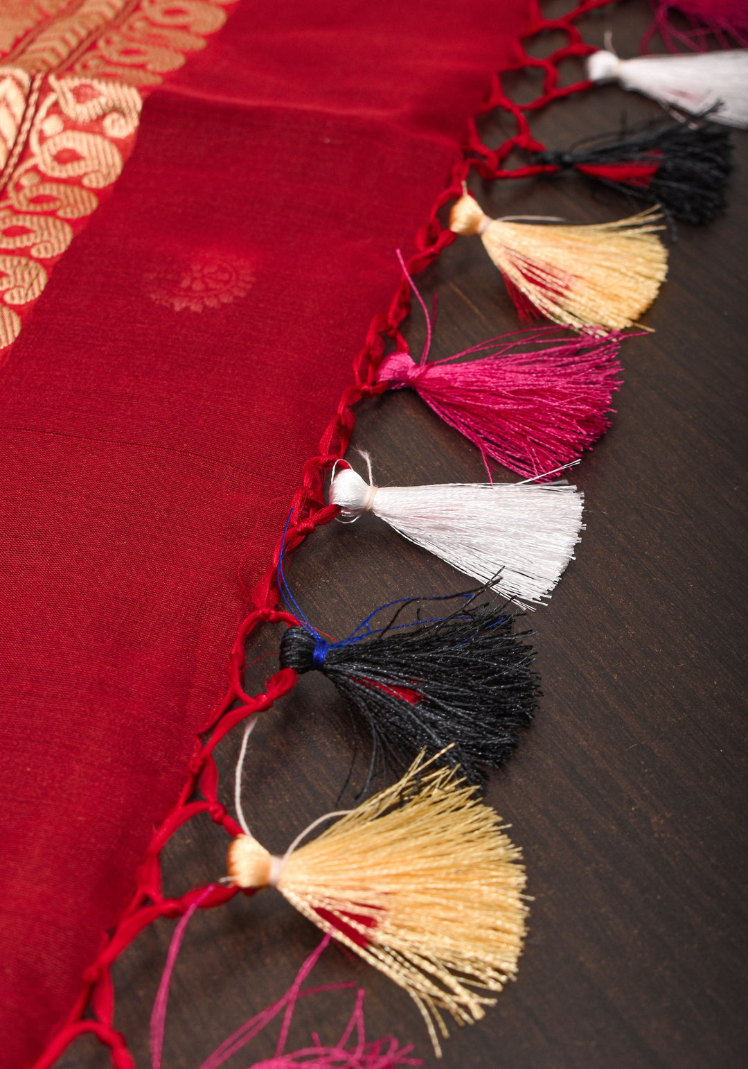 Black Exquisite Banarasi Kora Silk Saree with Zari Motifs with kadhuwa weave | SILK MARK CERTIFIED