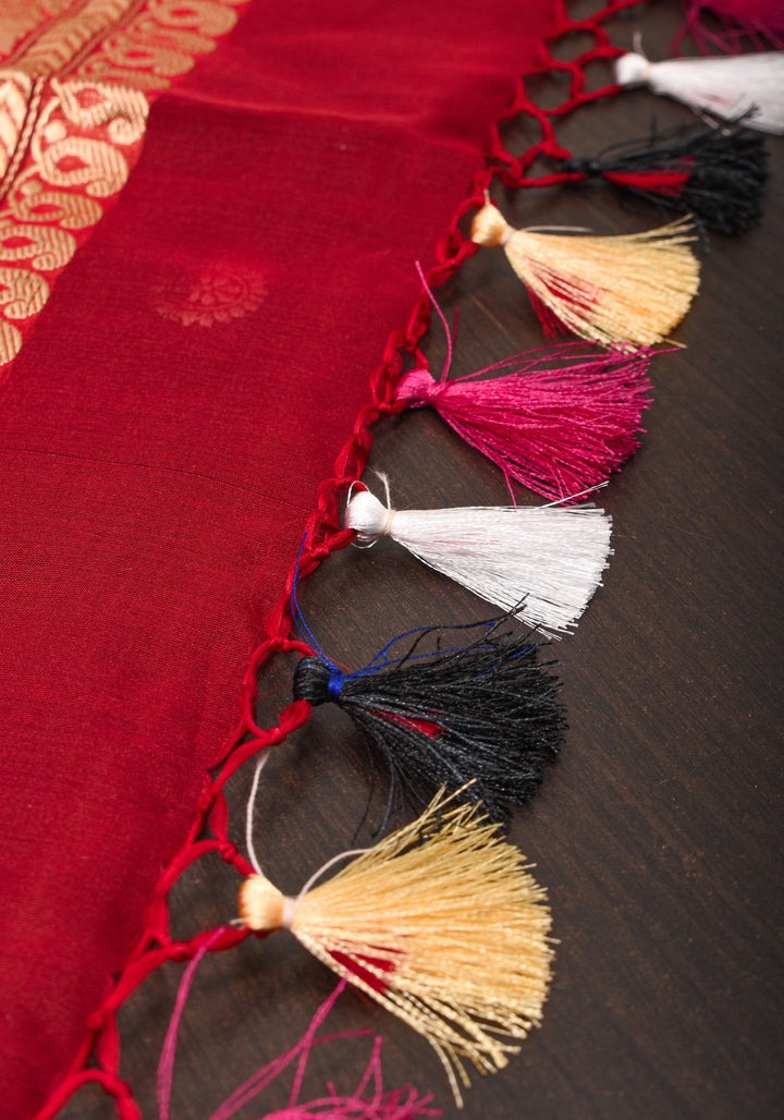 Black Exquisite Banarasi Kora Silk Saree with Zari Motifs with kadhuwa weave | SILK MARK CERTIFIED