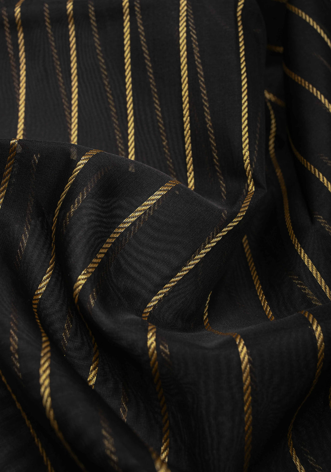 Beige-Black Banarasi Half Kora and Half Tissue Saree with Sona Rupa Buttas and Zari Stripes  | Silk Mark Certified