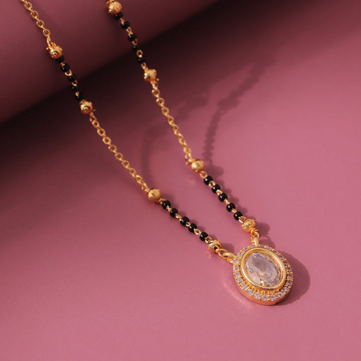 Gold Essentials Kavya American Diamond Mangalsutra | SGOBITAM