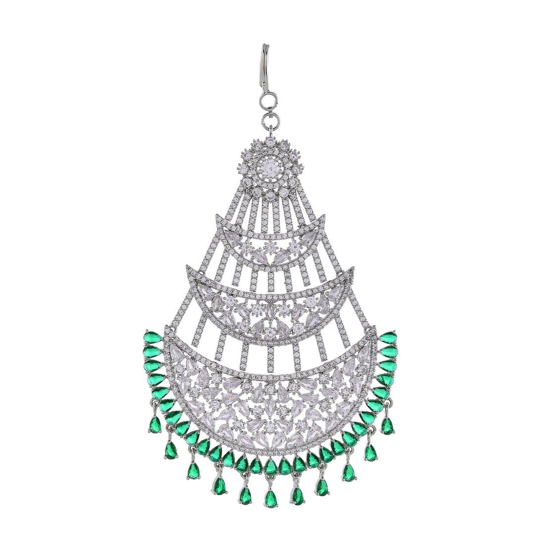 Noor-E-Nazakat American Diamond Paasa Maangtikka  | SHOBITAM