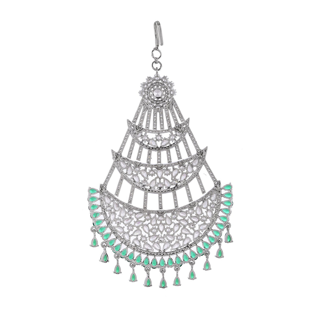 Noor-E-Nazakat American Diamond Paasa Maangtikka  | SHOBITAM