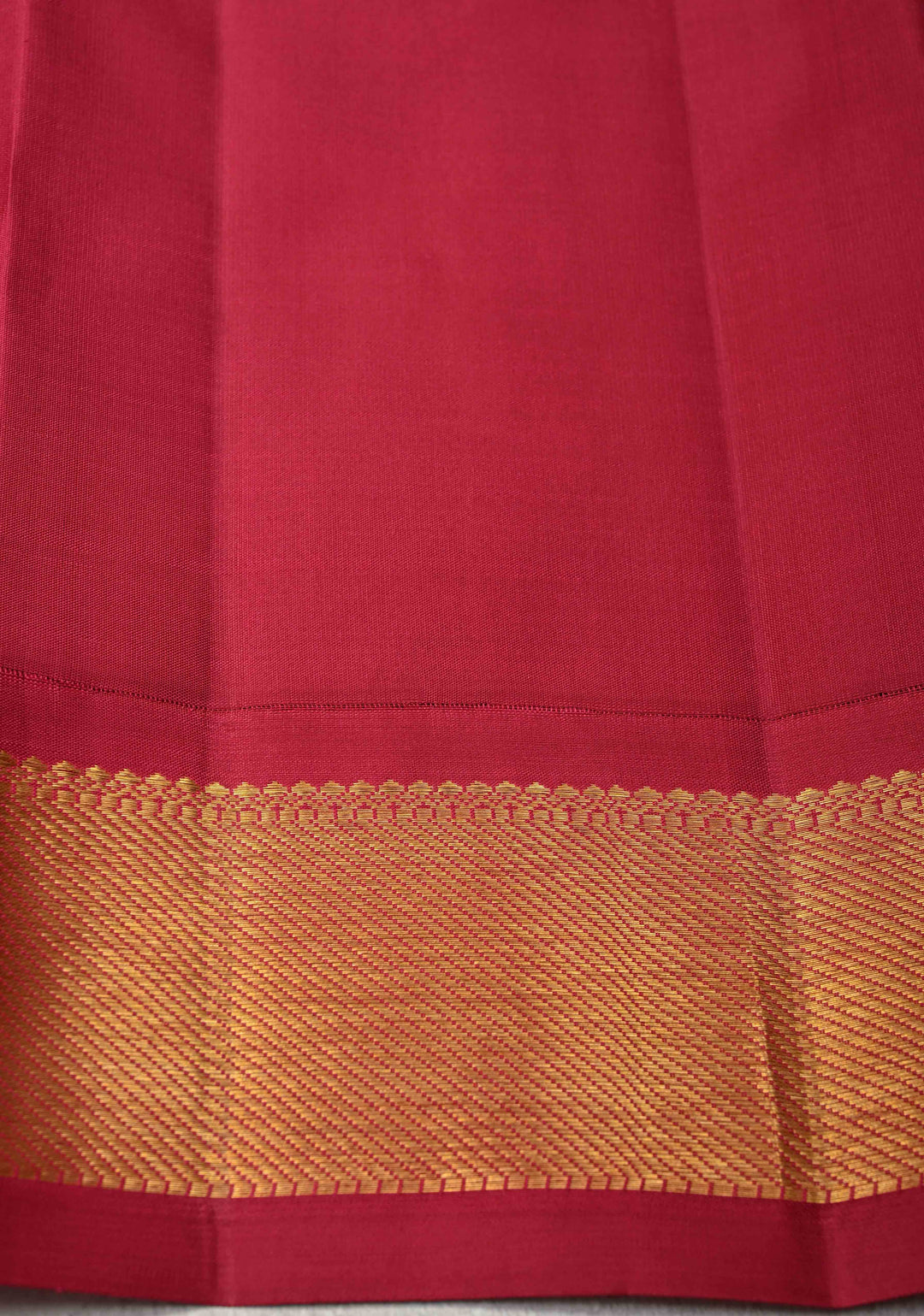 Korvai Weave Kanjivaram Pure Silk Saree in Off White with Ganga Jamuna Short Width Borders | SILK MARK CERTIFIED