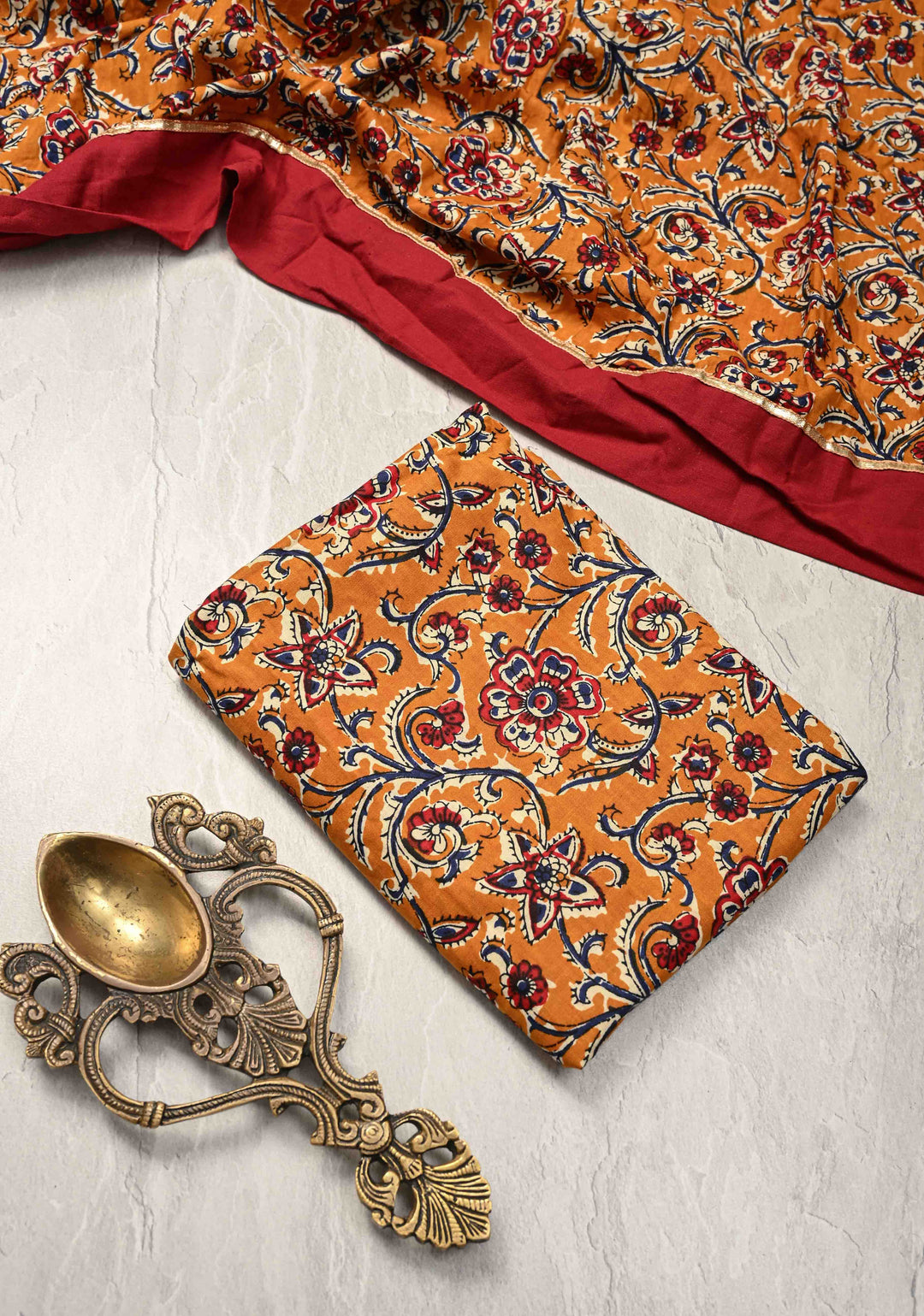 11.5 meter Mega Flare Kalidaar Maroon Cotton Skirt with Ajrakh Hand Block Print and Contrast Border, ready to ship (Copy)