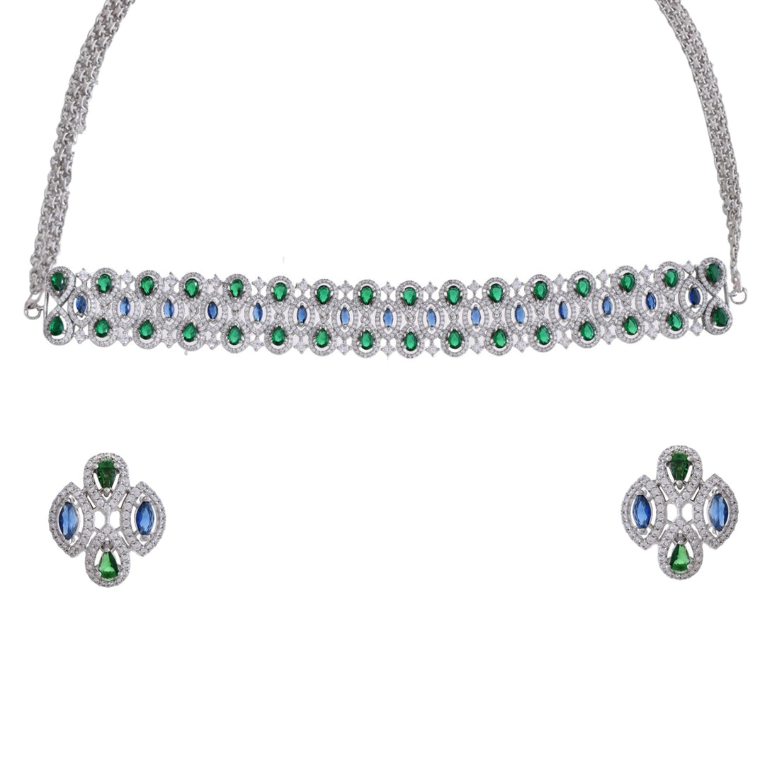 Starlight Aurora Choker Necklace Set | SHOBITAM