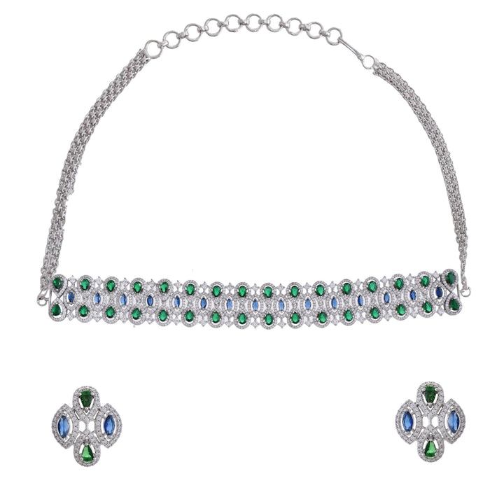 Starlight Aurora Choker Necklace Set | SHOBITAM