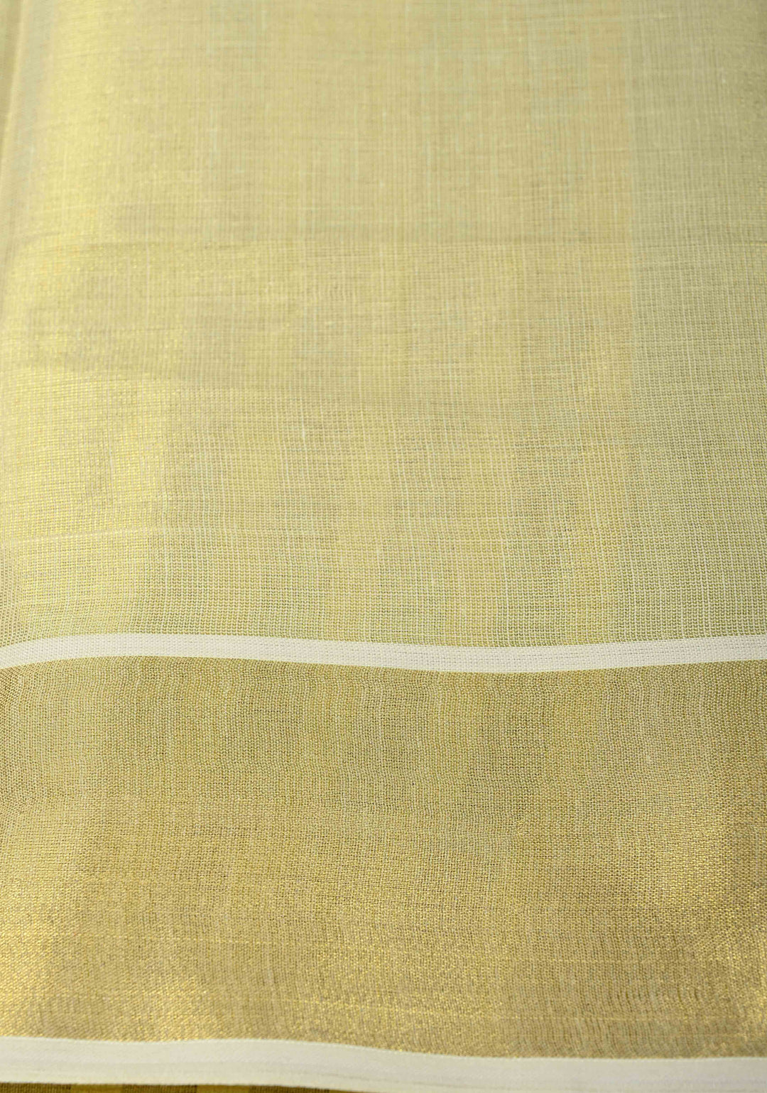 Tissue Cotton Saree with Elongated Temple Zari Motifs