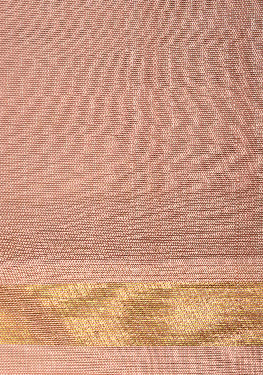 Authentic Kanjivaram Silk Saree in Light Salmon with Multi Color Temple Border with Grand Pallu and Zari  | SILK MARK CERTIFIED
