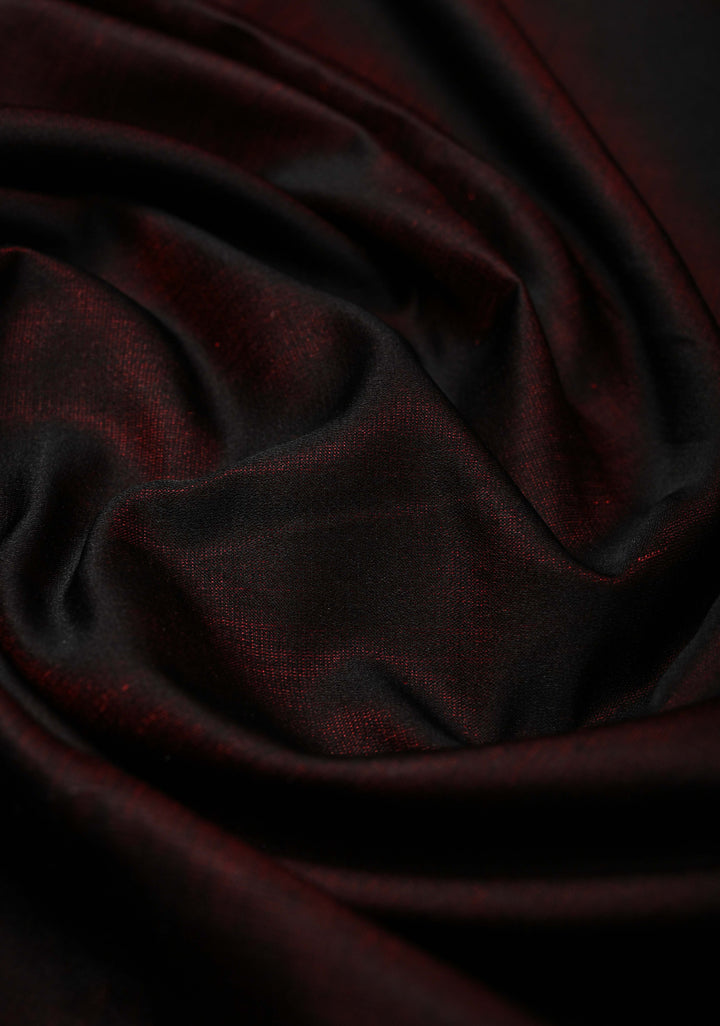 Dark Maroon Mashru Silk Saree with Koniya Motif and Zari Border | SILK MARK CERTIFIED