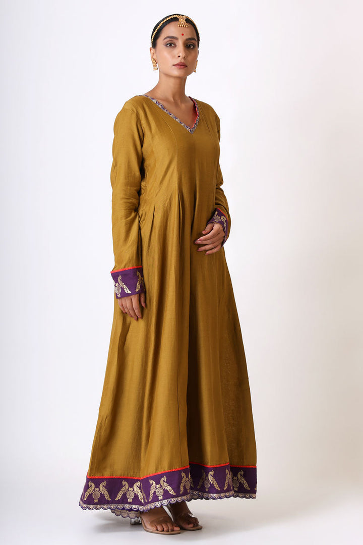 SMRITI OLIVE ANARKALI SET (set of 2)