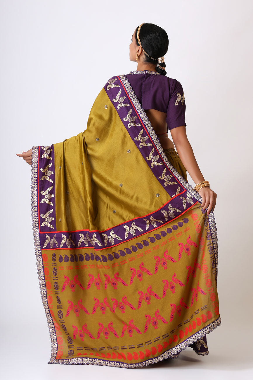 SMRITI OLIVE LEHENGA ( SET OF 3)