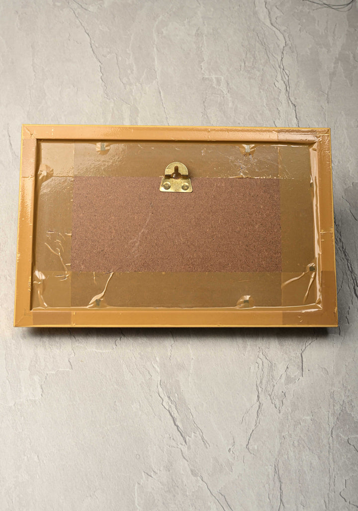 Pure Yeola Paithani Pure Silk Tissue Handloom 4 Hook Framed Key Holder | SILK MARK CERTIFIED