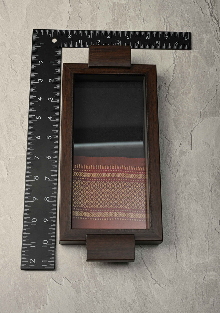 Pure Yeola Paithani Tissue Handloom  Handwoven Framed Tray | SILK MARK CERTIFIED