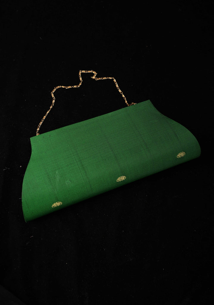 Authentic Handcrafted Paithani Clutch with Peacock Tissue Motifs, Handwoven | SILK MARK CERTIFIED