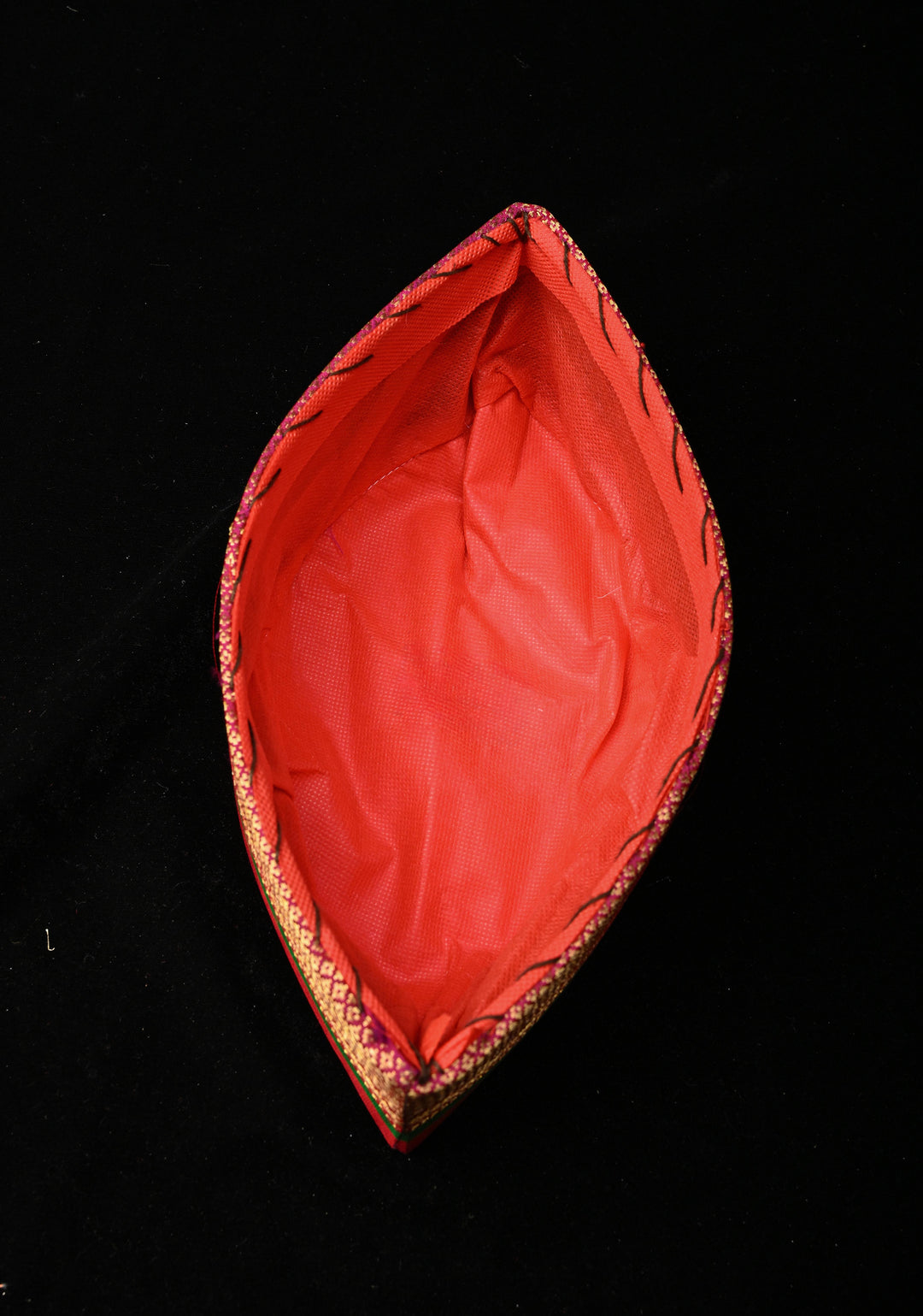 Fuchsia Pink Brocade Turban Hat with Zari Border | SILK MARK CERTIFIED
