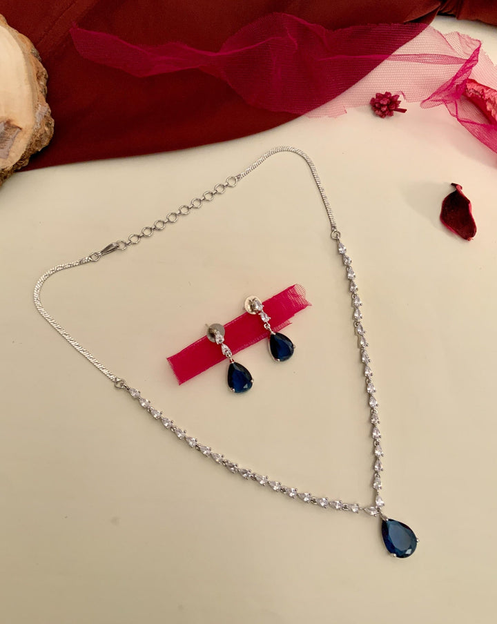 American Diamond Pendant Set – Luxury Elegant Sparkle | SHOBITAM