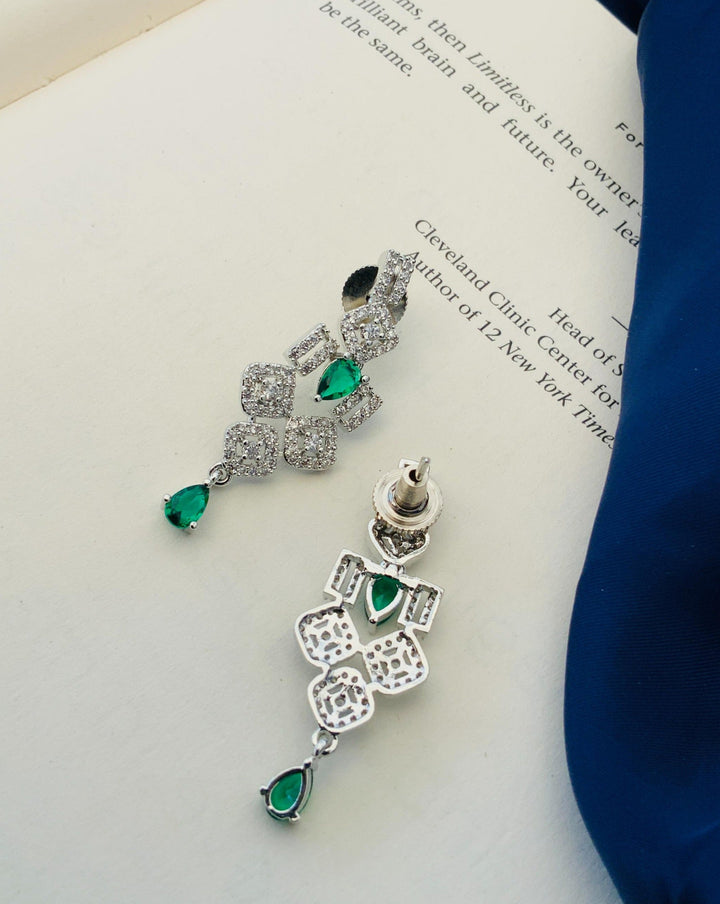 Blue American Diamond Necklace Set for Women | SHOBITAM