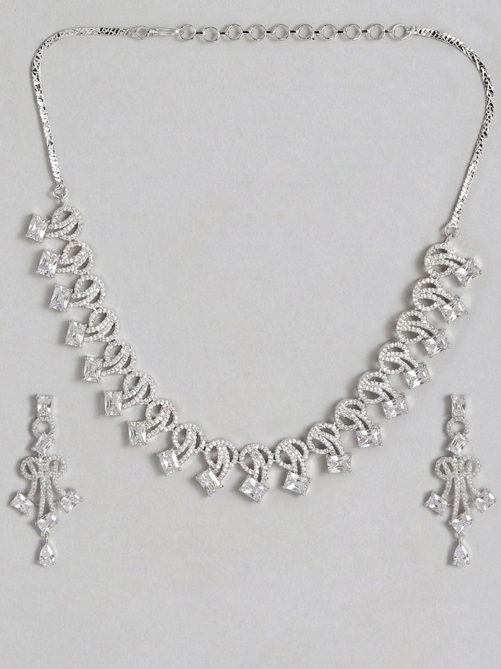 Premium Royal Blue Party Wear Necklace Set | SHOBITAM