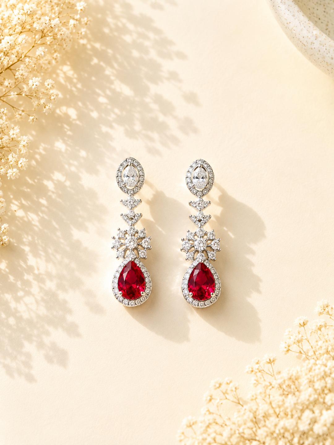 Emerald Teardrop Jewellery Set – Sparkling Regal Glam | SHOBITAM
