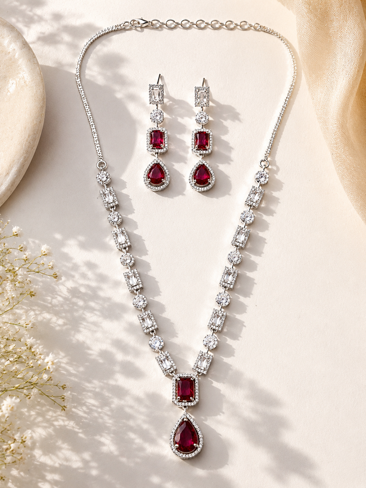 Emerald Crystal Jewellery Set – Premium Party Glam | SHOBITAM