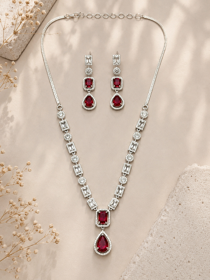 Emerald Crystal Jewellery Set – Premium Party Glam | SHOBITAM