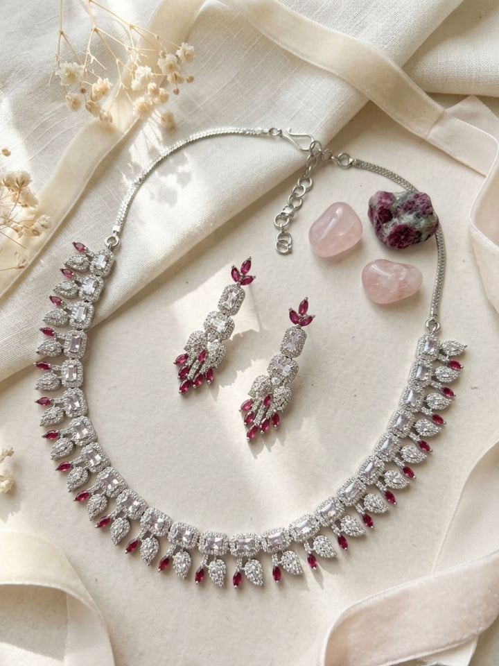 Premium Emerald Drop Necklace Set – Elegant Party Glam | SHOBITAM
