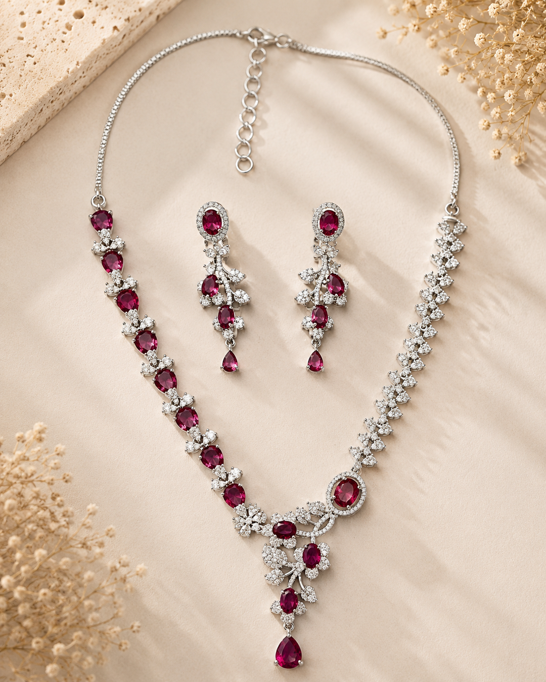 Royal Emerald Stone Jewellery Set – Statement Festive Glam | SHOBITAM