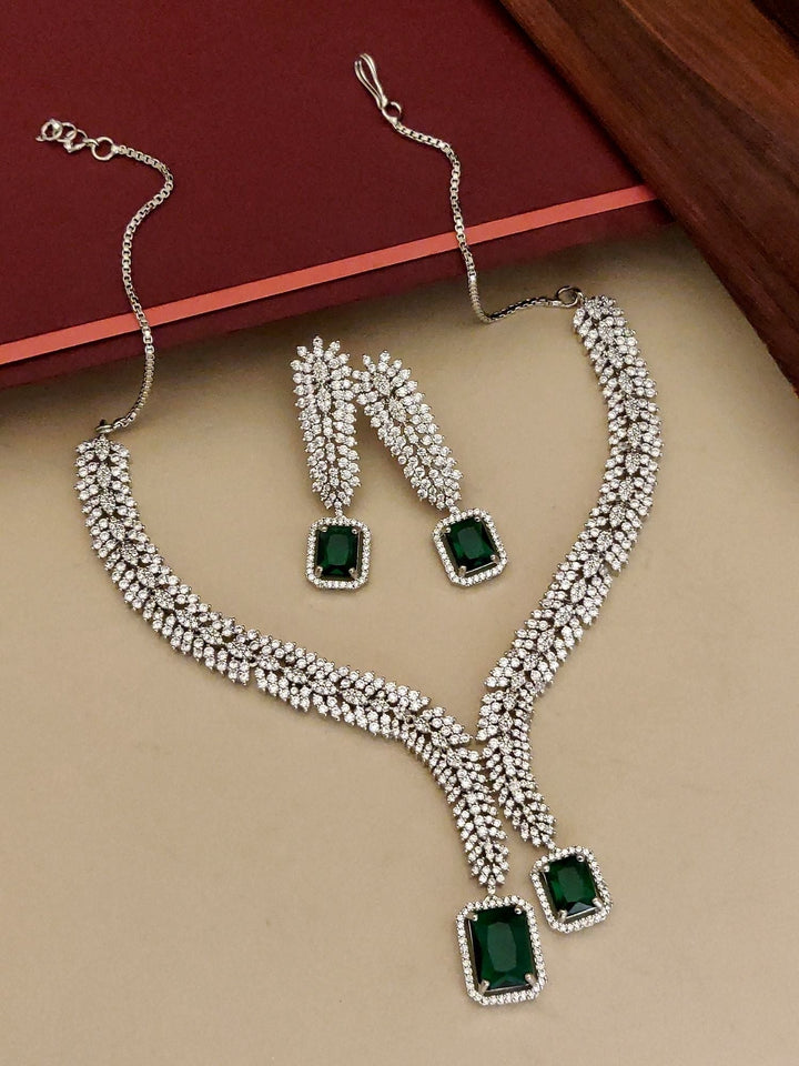 Jewellery Elegant Stylish Swarovski Necklace Set | SHOBITAM