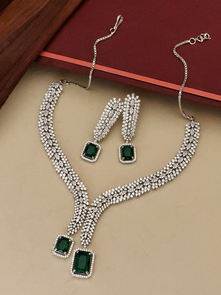 Jewellery Elegant Stylish Swarovski Necklace Set | SHOBITAM
