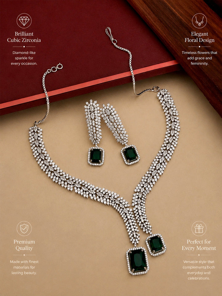 Jewellery Elegant Stylish Swarovski Necklace Set | SHOBITAM