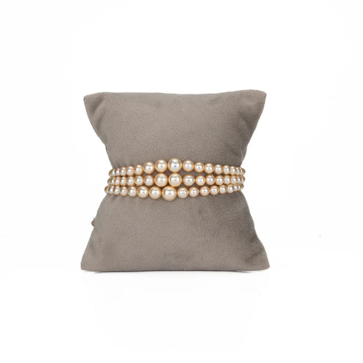 Grading Round Golden Akoya Saltwater Pearl Bracelet - AAA Quality | SHOBITAM