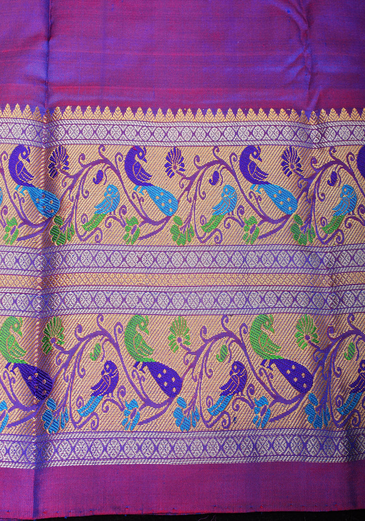 Exquisite Ikkat Patola Kanjivaram Saree with Paithani Style Wide Border | SILK MARK CERTIFIED