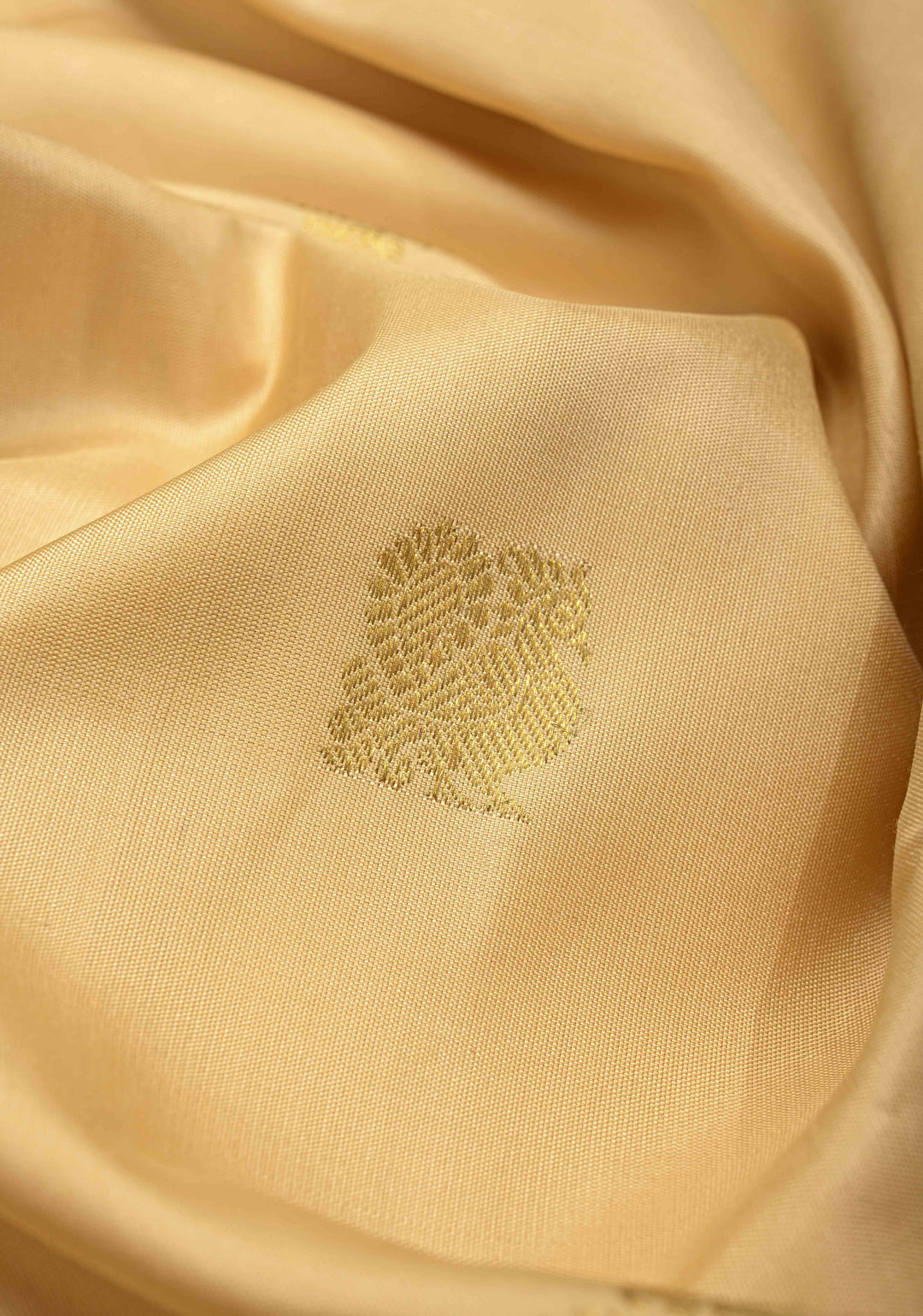 Korvai Cream and Peacock Blue Kanjivaram Pure Silk Saree with Zari Buttas and Contrast Zari Border | SILK MARK CERTIFIED