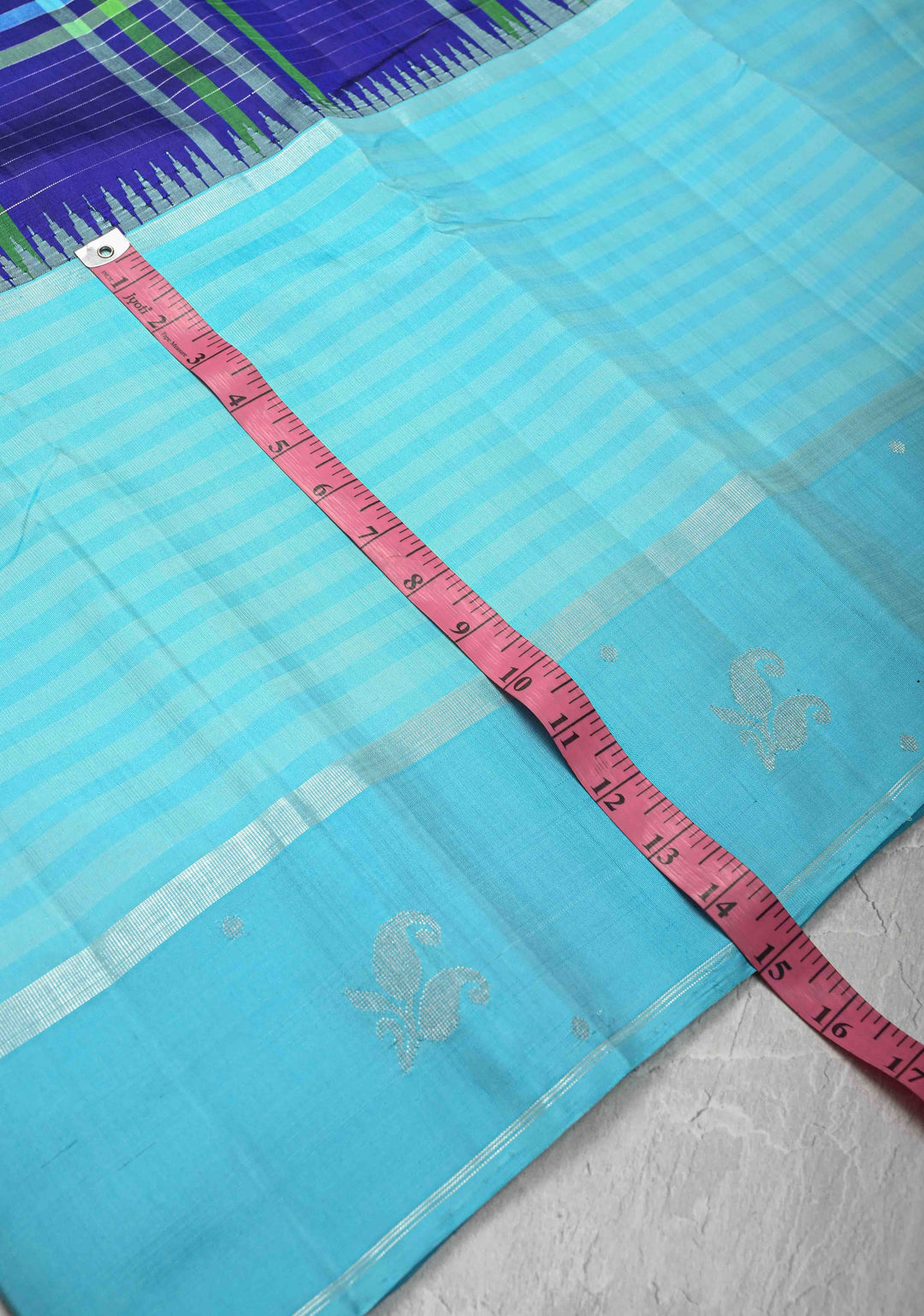 Kattam Ink Purple Kanjivaram Pure Silk Saree with Checks and Distinct Motifs on Wide Contrast Border | SILK MARK CERTIFIED