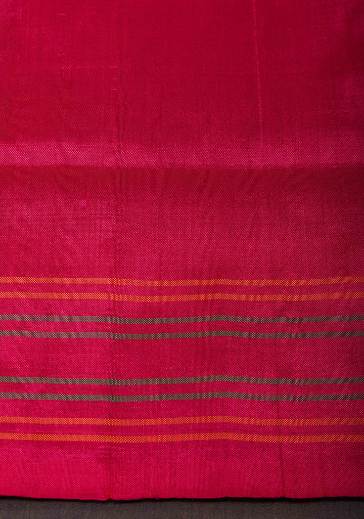 Rangkaat Design Ikat Silk Saree with Colorful Peacock Border | SILK MARK CERTIFIED