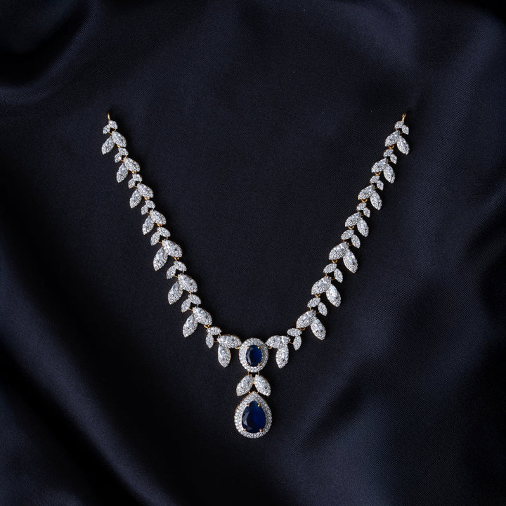Pure 92.5 Silver, Gold Plated Frozen Flame Short Necklace