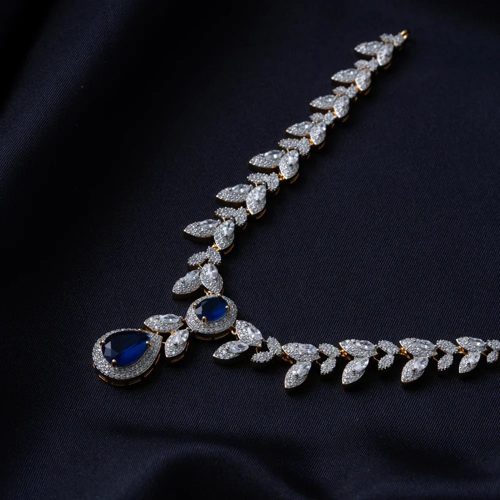 Pure 92.5 Silver, Gold Plated Frozen Flame Short Necklace