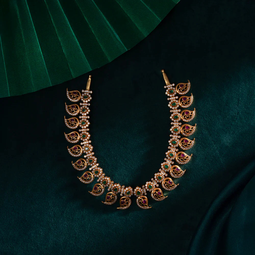 Pure 92.5 Silver Gold-Plated Sukumari Phala Necklace