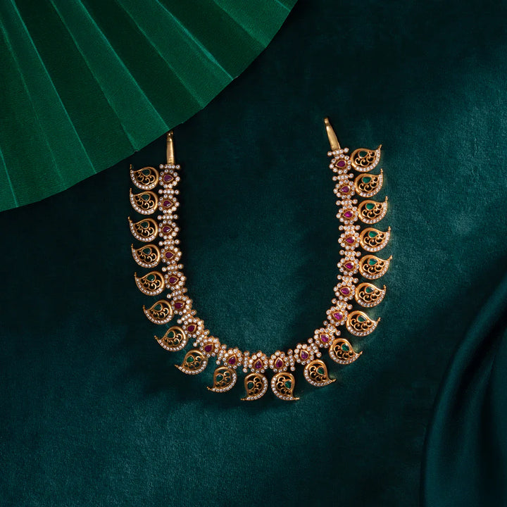 Pure 92.5 Silver Gold-Plated Sukumari Phala Necklace