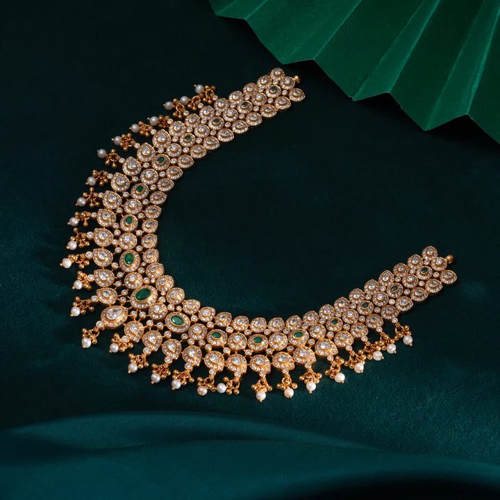 Pure 92.5 Silver Gold-Plated Ellique Necklace