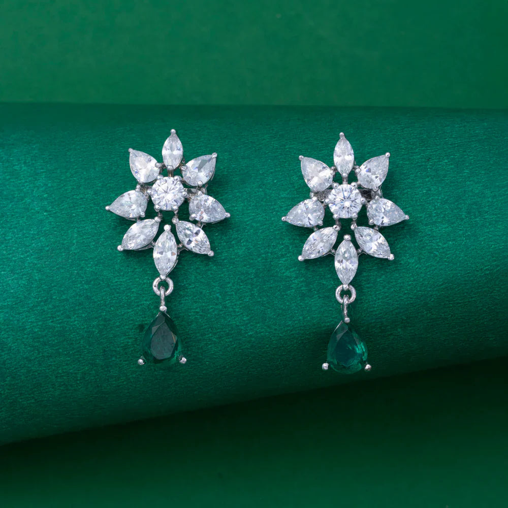 Pure 92.5 Silver Florentine Tear Necklace Set