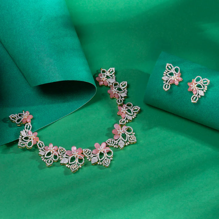 92.5 Silver, Gold Plated Roselyn Grace Necklace Set