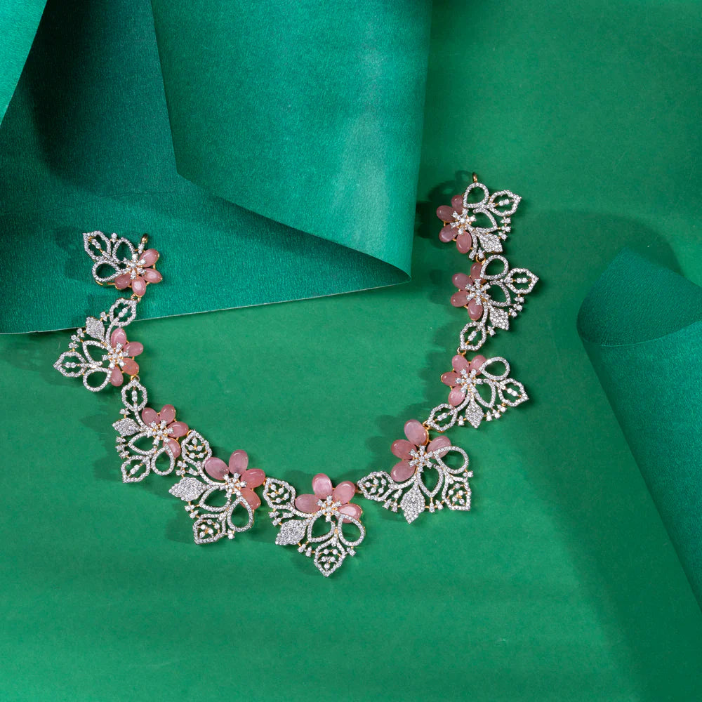 92.5 Silver, Gold Plated Roselyn Grace Necklace Set