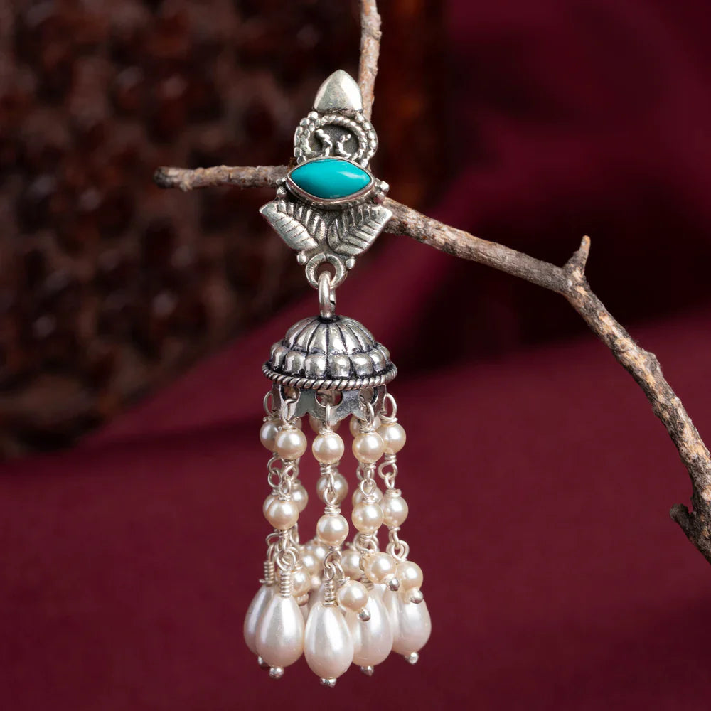 Pure 92.5 Silver Gulbahaar Ghoongroo Jhumka
